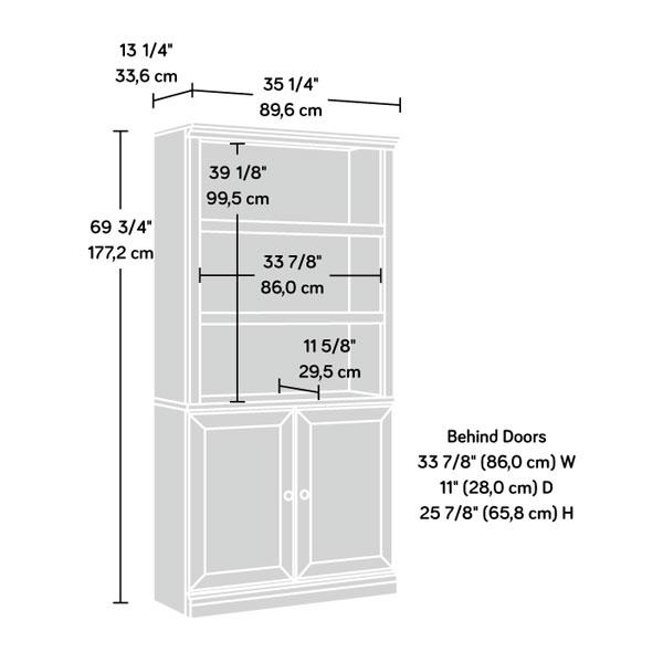 5-Shelf Bookcase w/ Doors