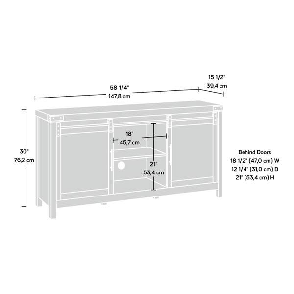 TV Credenza w/ Sliding Doors