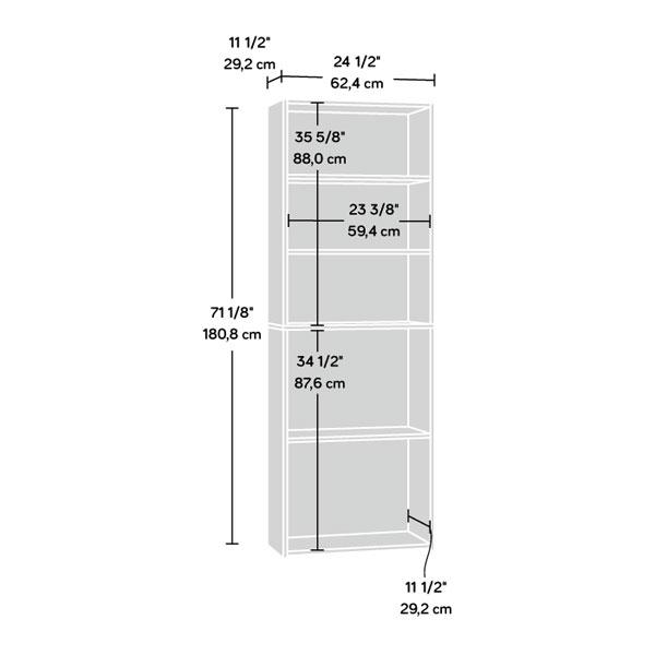 Tall 5-Shelf Bookcase