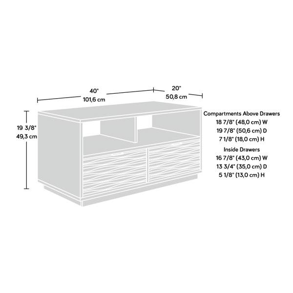 2-Drawer TV Stand w/ Storage