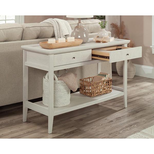 Console Table with Storage in Glacier Oak