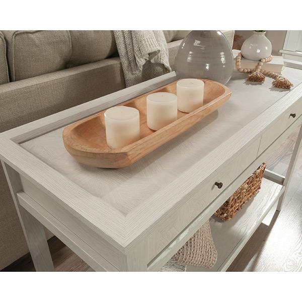 Console Table with Storage in Glacier Oak