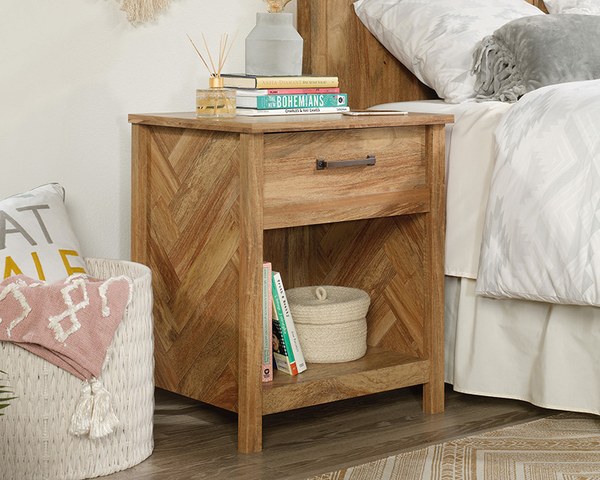 Sauder Cannery Bridge 1-Drawer Nightstand - Sindoori Mango