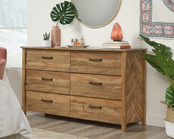 Sauder Cannery Bridge 6-Drawer Dresser - Sindoori Mango