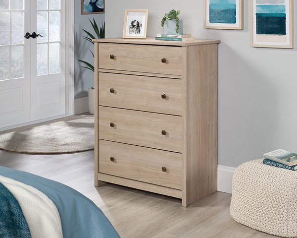 Sauder River Ranch 4-Drawer Chest - Harvest Walnut
