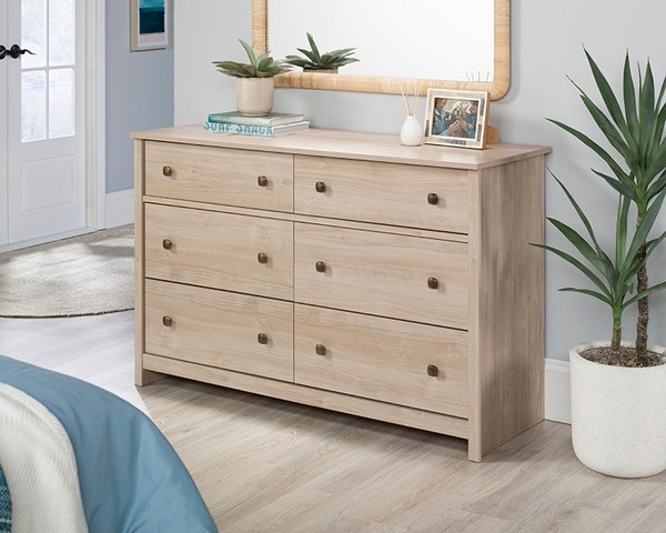 Sauder River Ranch 6-Drawer Dresser - Harvest Walnut