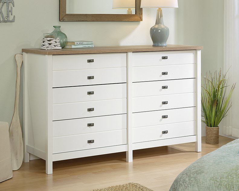 Sauder Cottage Road 6-Drawer Dresser - Soft White