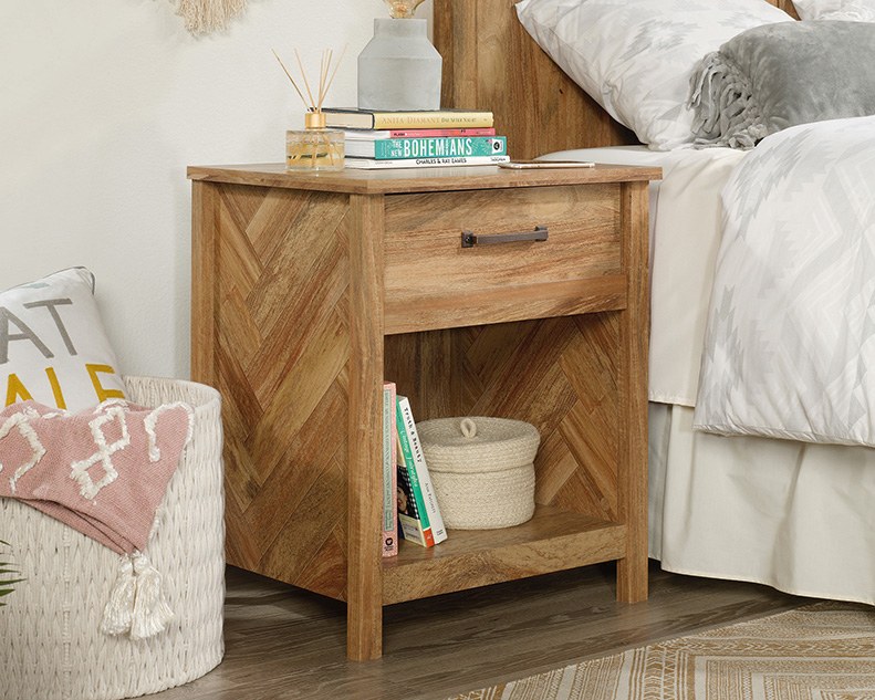 Sauder Cannery Bridge 1-Drawer Nightstand - Sindoori Mango