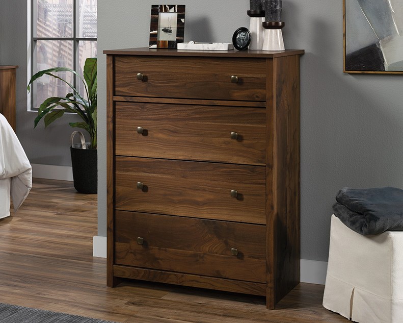 Sauder River Ranch 4-Drawer Chest - Grand Walnut