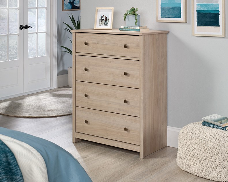 Sauder River Ranch 4-Drawer Chest - Harvest Walnut