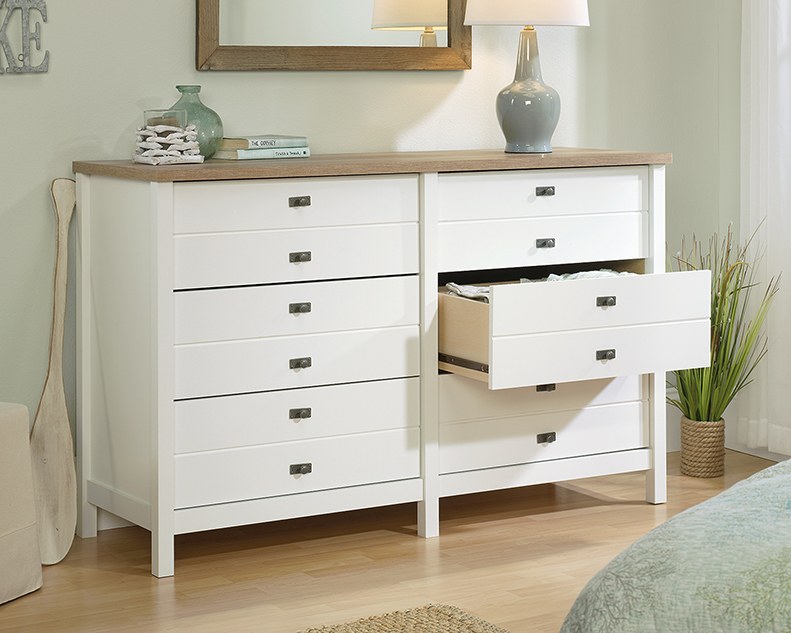Sauder Cottage Road 6-Drawer Dresser - Soft White