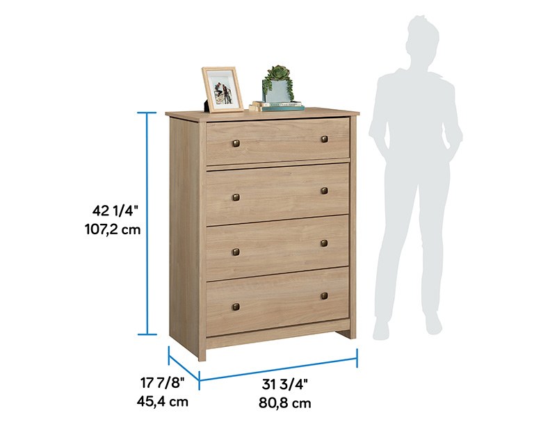 Sauder River Ranch 4-Drawer Chest - Harvest Walnut