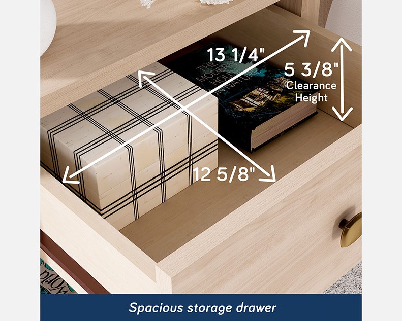 Sauder River Ranch 1-Drawer Nightstand - Harvest Walnut