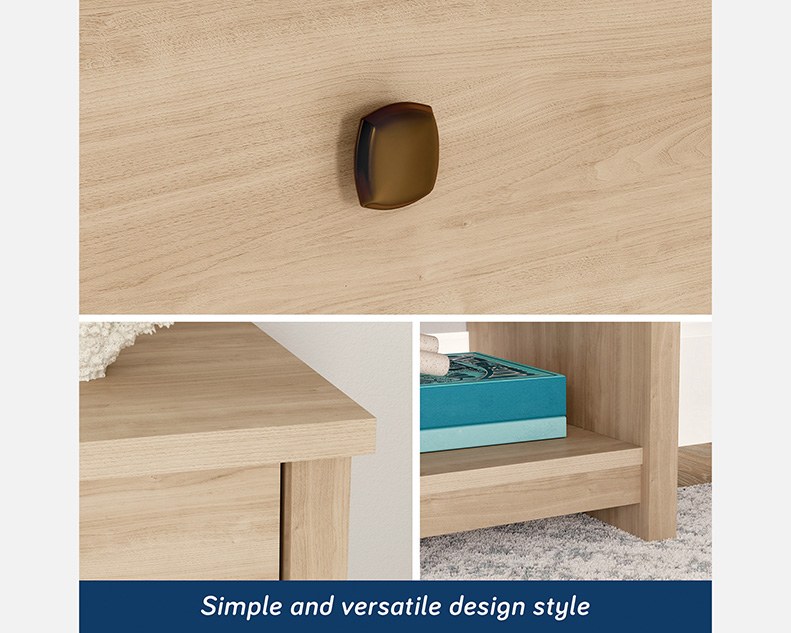 Sauder River Ranch 1-Drawer Nightstand - Harvest Walnut