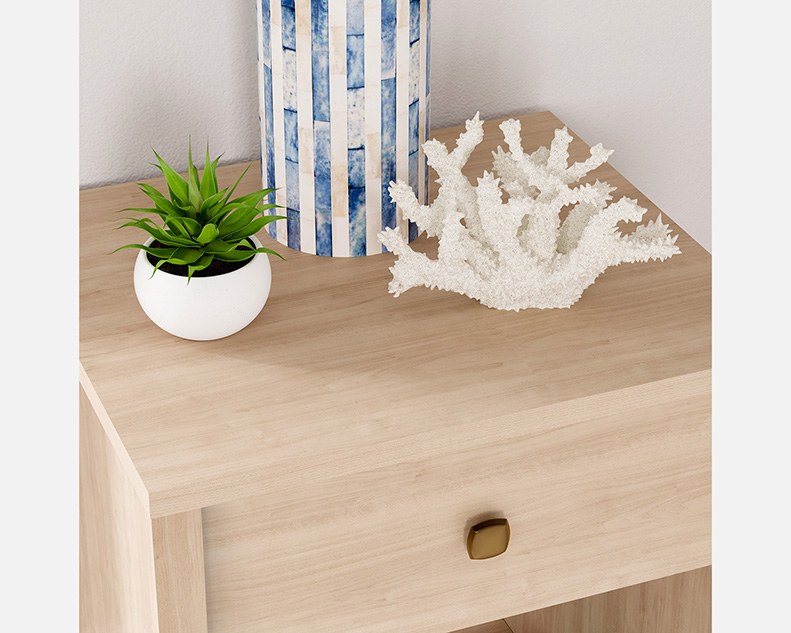 Sauder River Ranch 1-Drawer Nightstand - Harvest Walnut