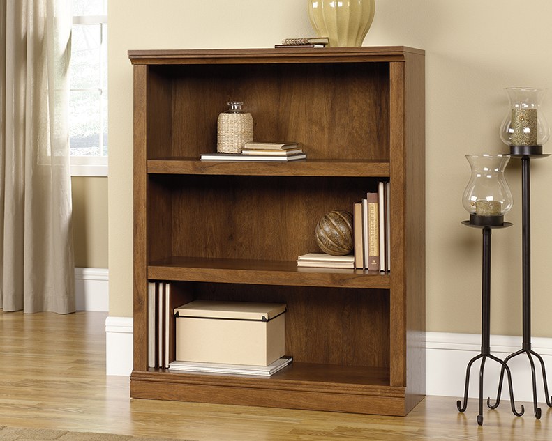 Sauder Select 3-Shelf Bookcase - Oiled Oak