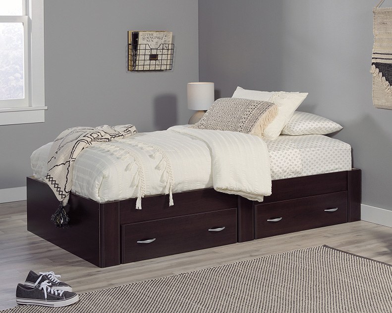 Sauder Beginnings Twin Platform Bed - Cinnamon Cherry