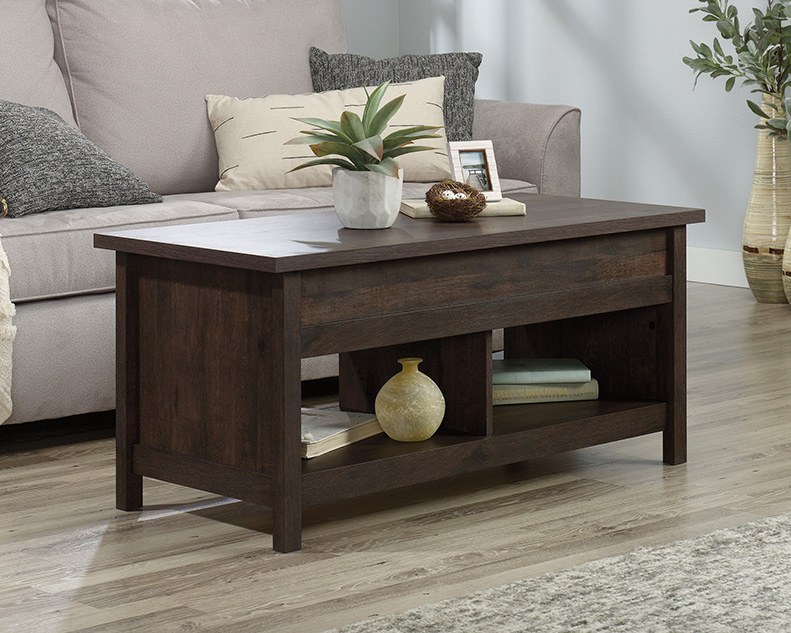 Sauder Cannery Bridge Lift-top Coffee Table - Coffee Oak