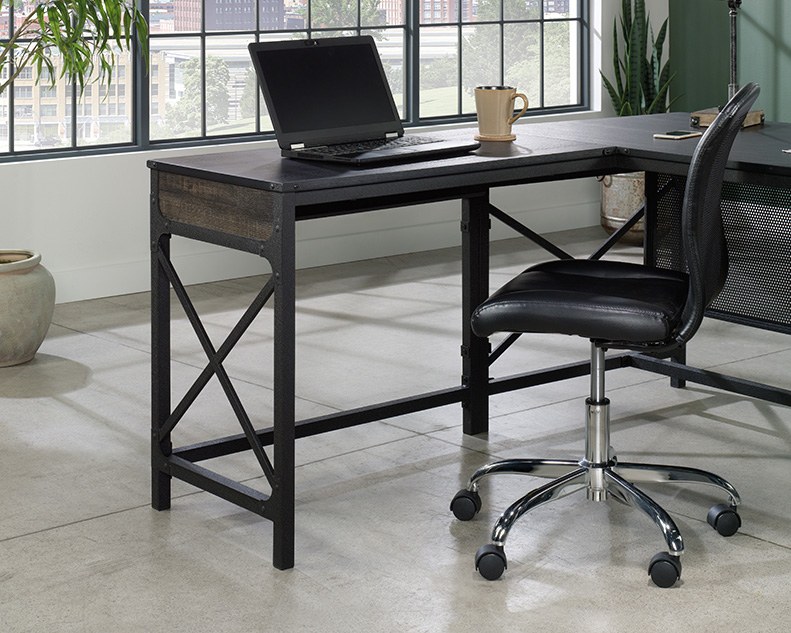 Sauder Foundry Road 36" Commercial Desk Return - Carbon Oak