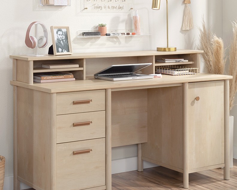 Sauder Whitaker Point Desktop Hutch Organizer - Natural Maple