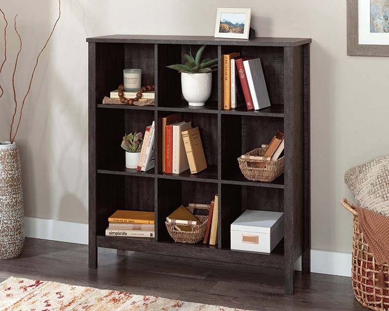 Sauder Select Cubby Storage Bookcase - Blade Walnut