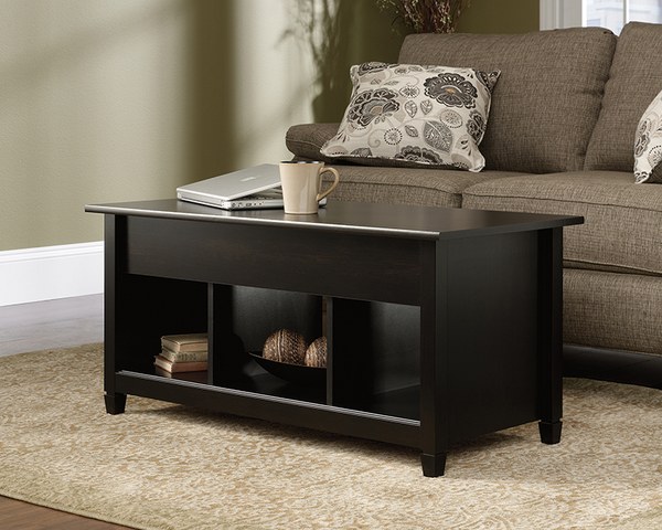 Sauder Edge Water Lift-top Storage Coffee Table - Estate Black