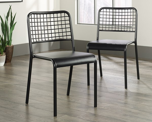 Sauder Metal Chair (set of 2) - Black
