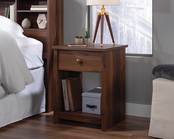 Sauder River Ranch Night Stand with Drawer - Grand Walnut