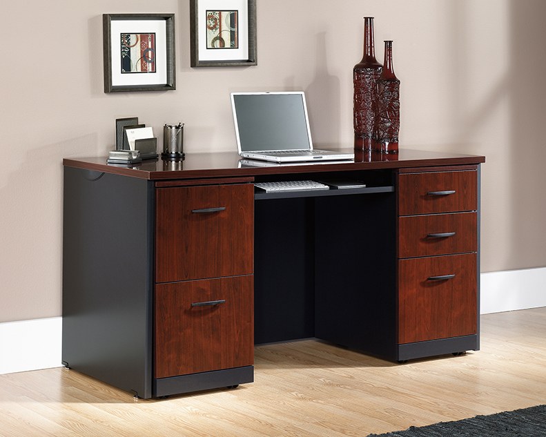 Sauder Via Credenza - Classic Cherry