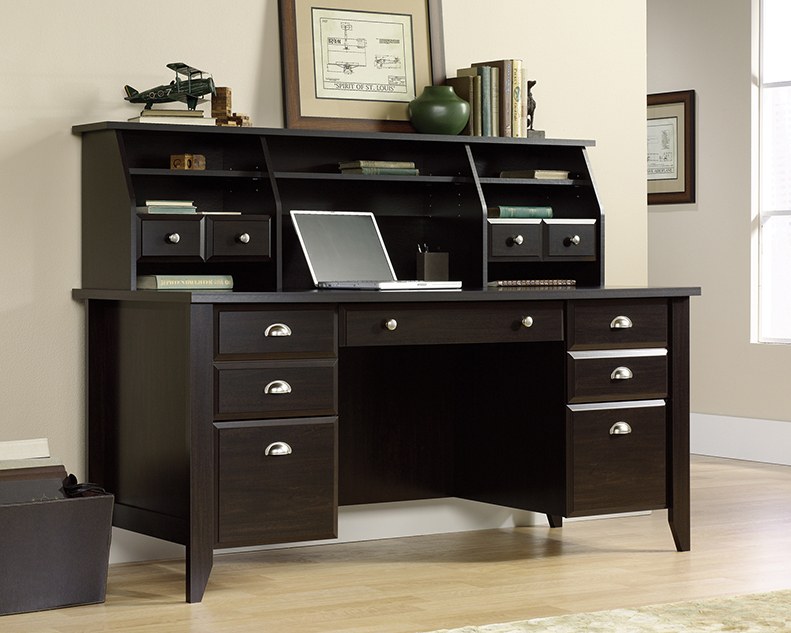 Sauder Shoal Creek Organizer Hutch - Jamocha Wood
