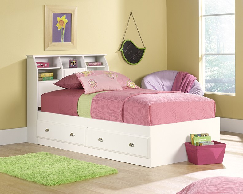 Sauder Shoal Creek Twin Bookcase Headboard - Soft White