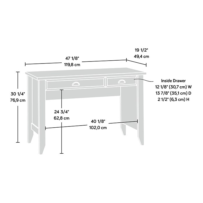 Sauder Shoal Creek Computer Desk - Jamocha Wood