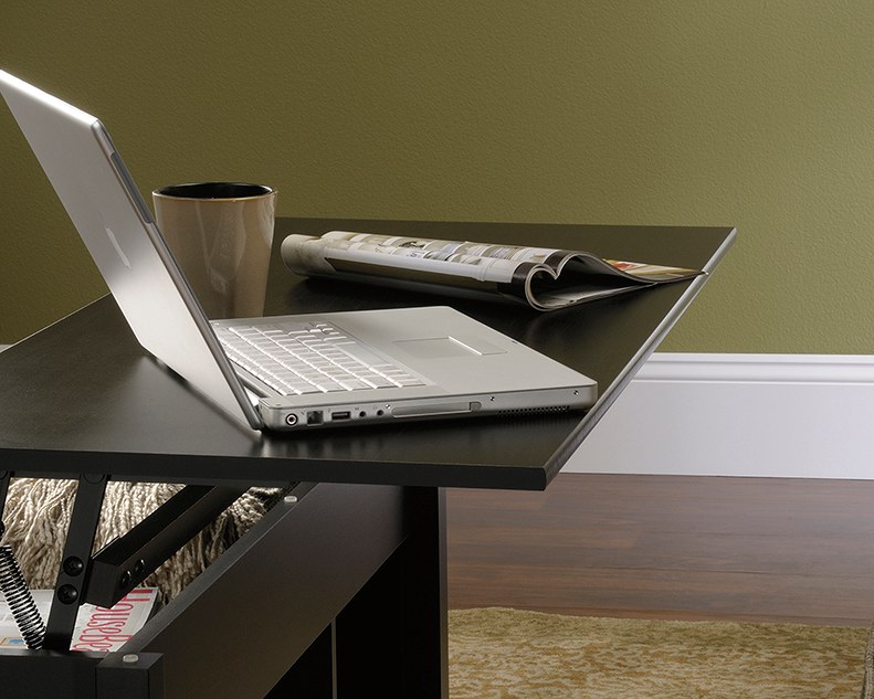 Sauder Edge Water Lift-top Storage Coffee Table - Estate Black