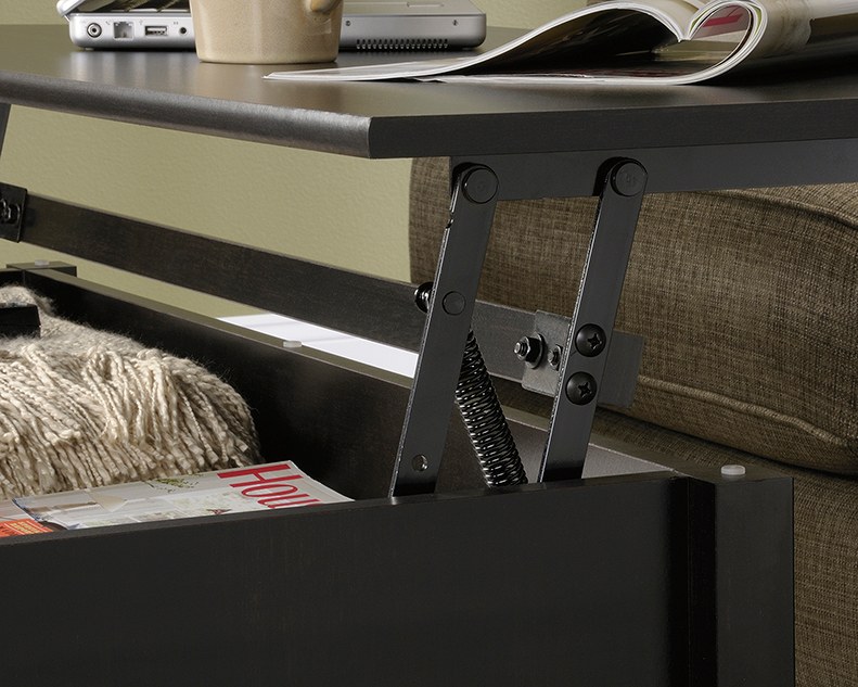 Sauder Edge Water Lift-top Storage Coffee Table - Estate Black