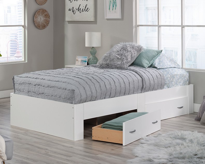 Sauder Beginnings Twin Platform Bed - Soft White