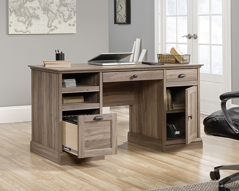 Sauder Barrister Lane Executive Desk - Salt Oak