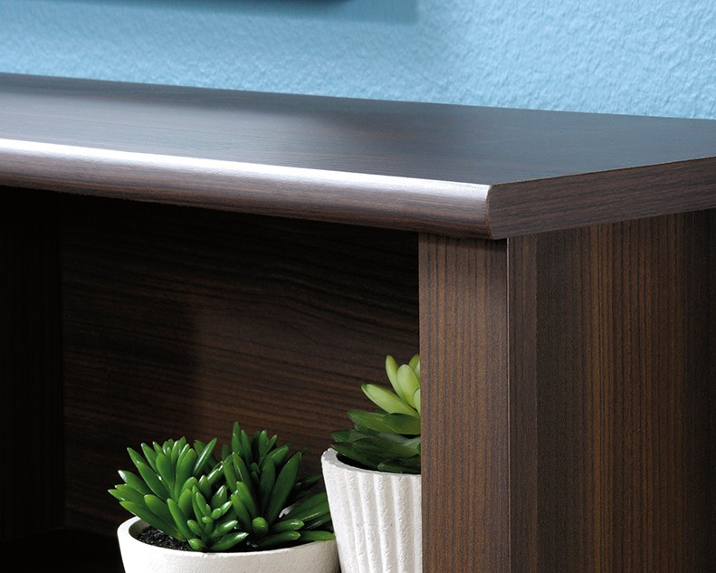 Sauder Twin Bookcase Headboard - Rum Walnut