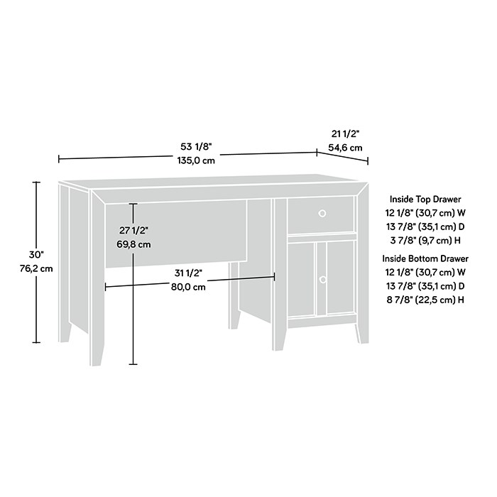 Sauder Desk - Craftsman Oak