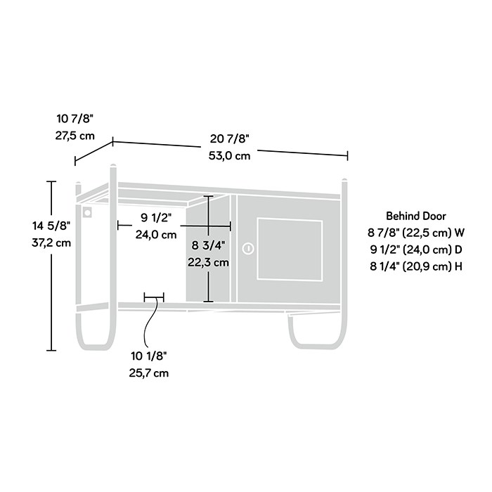 Sauder Wall Cabinet - Black