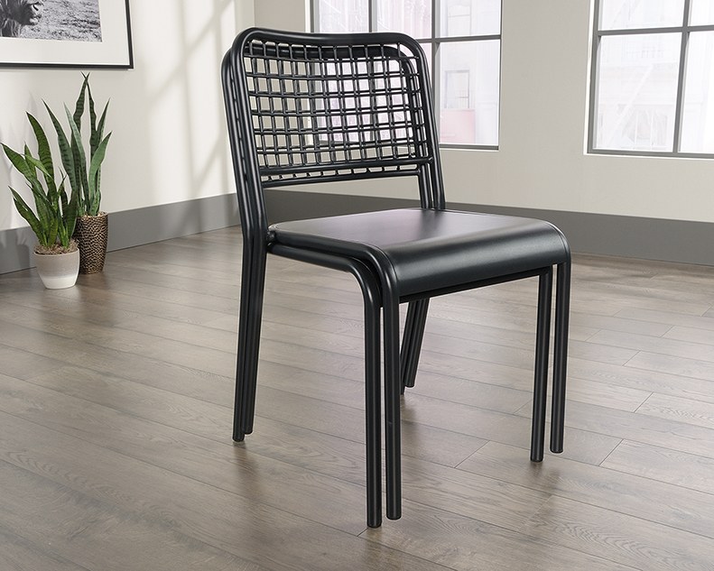 Sauder Metal Chair (set of 2) - Black