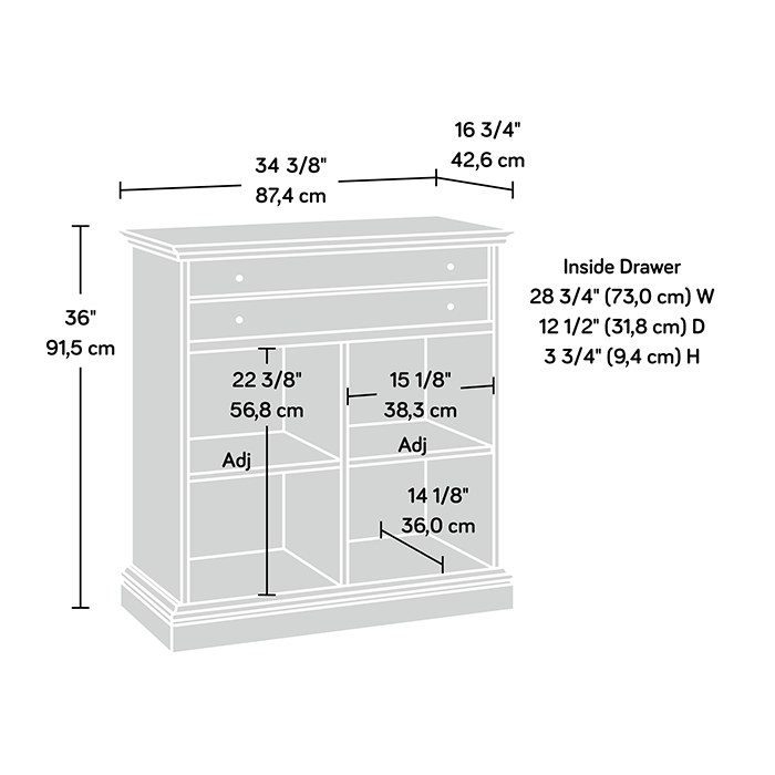 Sauder Barrister Lane Entryway Storage - Salt Oak