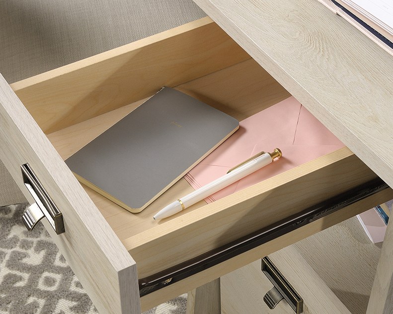Sauder Trestle Executive Desk - Chalked Chestnut