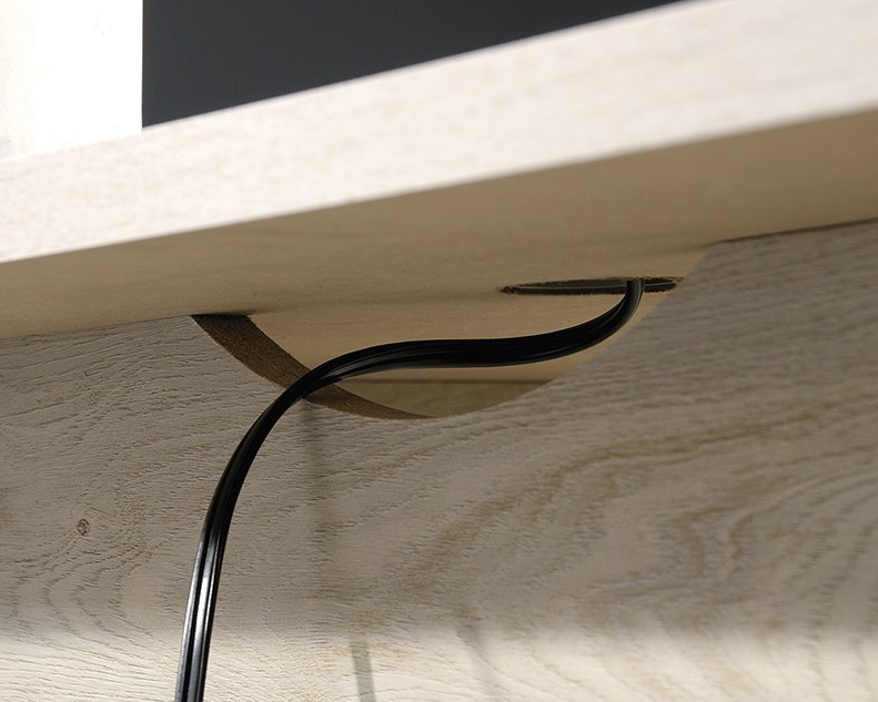 Sauder Trestle Executive Desk - Chalked Chestnut