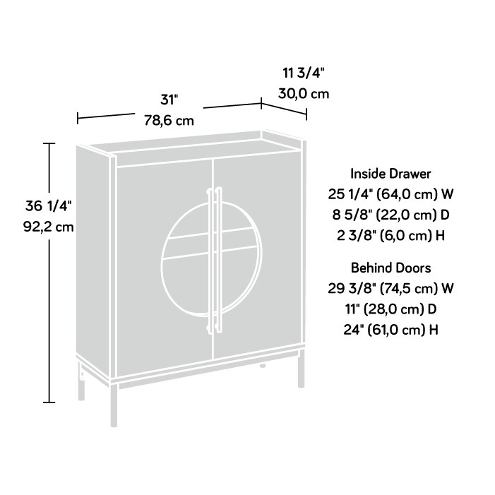 Sauder Accent Storage Cabinet - Blaze Acacia