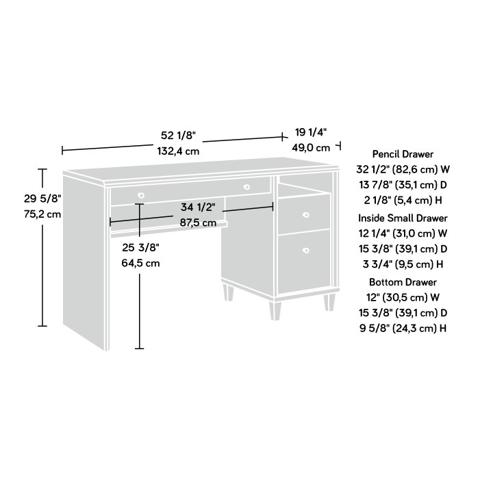 Sauder Computer Desk - Pacific Maple