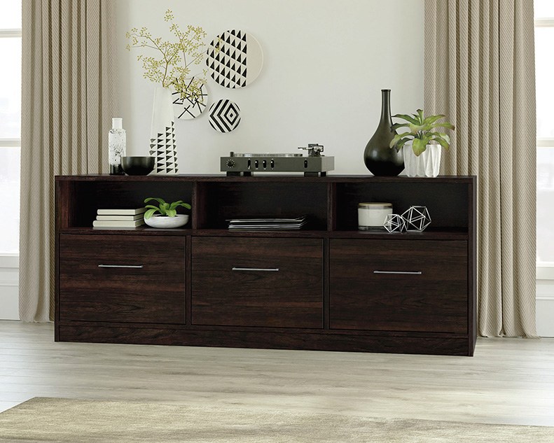 Sauder Beginnings Credenza - Cinnamon Cherry