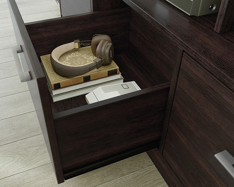 Sauder Beginnings Credenza - Cinnamon Cherry