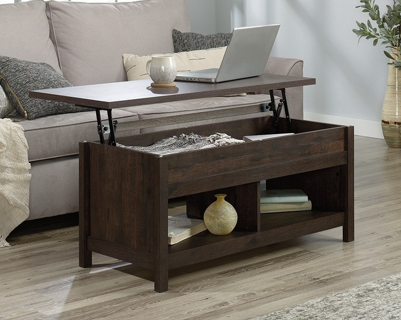 Sauder Cannery Bridge Lift-top Coffee Table - Coffee Oak