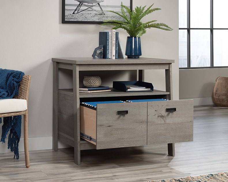 Sauder Trestle 1-Drawer Lateral Filing Cabinet - Mystic Oak