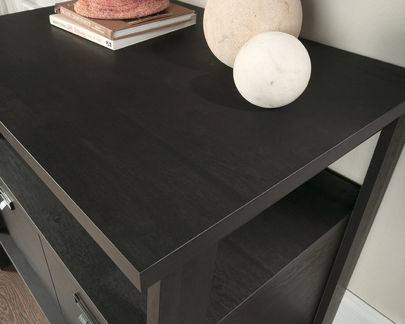 Sauder Trestle 1-Drawer Lateral Filing Cabinet - Raven Oak
